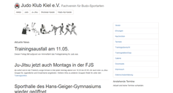 Desktop Screenshot of judo-klub-kiel.de
